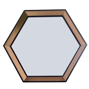 Espelho Hexagonal Bela Flor 10684 - Dourado