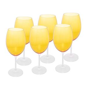 Jogo de 6 Taças Rojemac Wolff Banquet em Cristal para Vinho 580ml - Âmbar