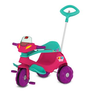 Triciclo Infantil Bandeirante Velobaby com Assento Anatômico - Rosa