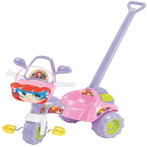Triciclo Infantil Magic Toys Tico-Tico Meg com Cestinha - Rosa/Lilás