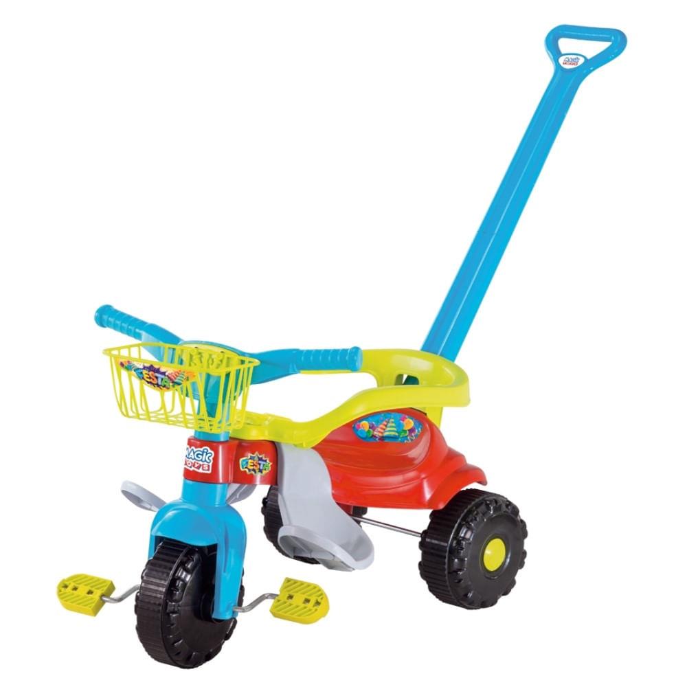 Triciclo Infantil Magic Toys Tico-Tico Bichos com Som - Azul