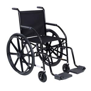 Cadeira de Rodas CDS 102 Ate 85KG Dobrável Assento de Nylon Pneus Infláveis - Preta