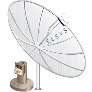 Antena Parabólica Elsys 1.70 com LNBF Monoponto Conector