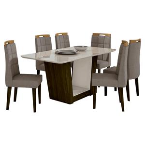 Mesa de Jantar Lopas Apogeu com 6 Cadeiras