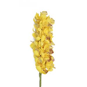 Planta Artificial Encanel Orquídea Cymbidium Amarela - 78cm