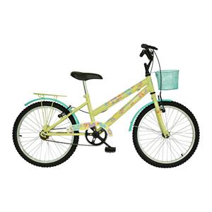 Bicicleta Aro 20 South Bike Flower em Aço Carbono Freio V-Brake com Cesta - Verde