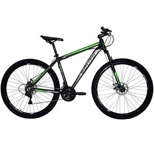 Bicicleta Aro 29 South Bike MTB em Alumínio 21 Marchas com Kit Shimano Freio a Disco - Verde Neon